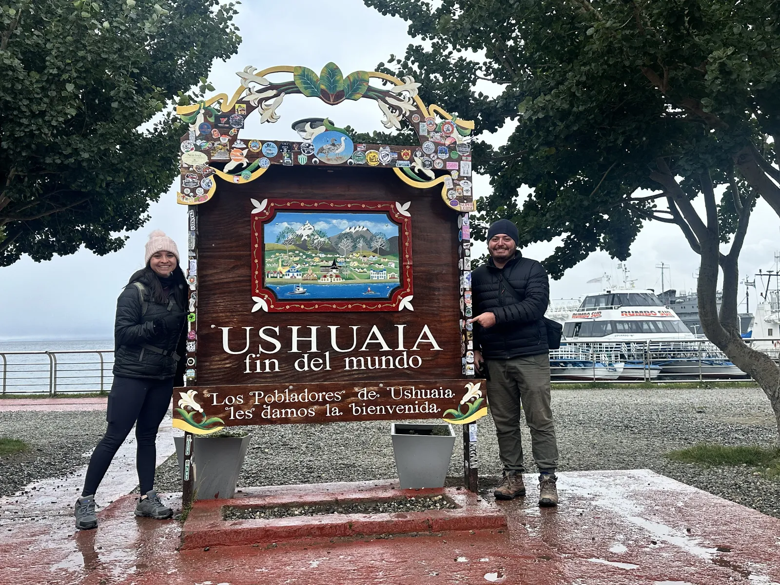 Chegada em Ushuaia - Wellington e Aline